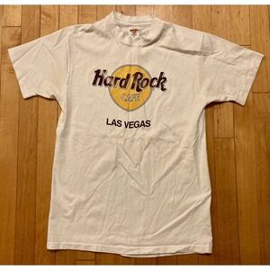Womens VTG Hard Rock Cafe Las Vegas T-Shirt Single Stitch Made USA Sz LARGE